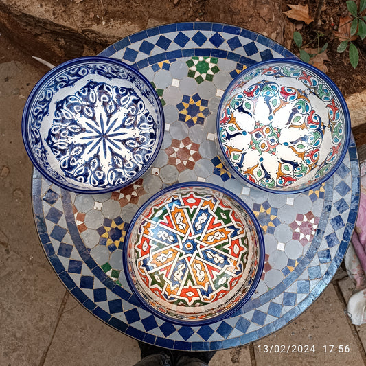 Handmade Moroccan Ceramic Bowls – Hand-Painted Moroccan Pottery