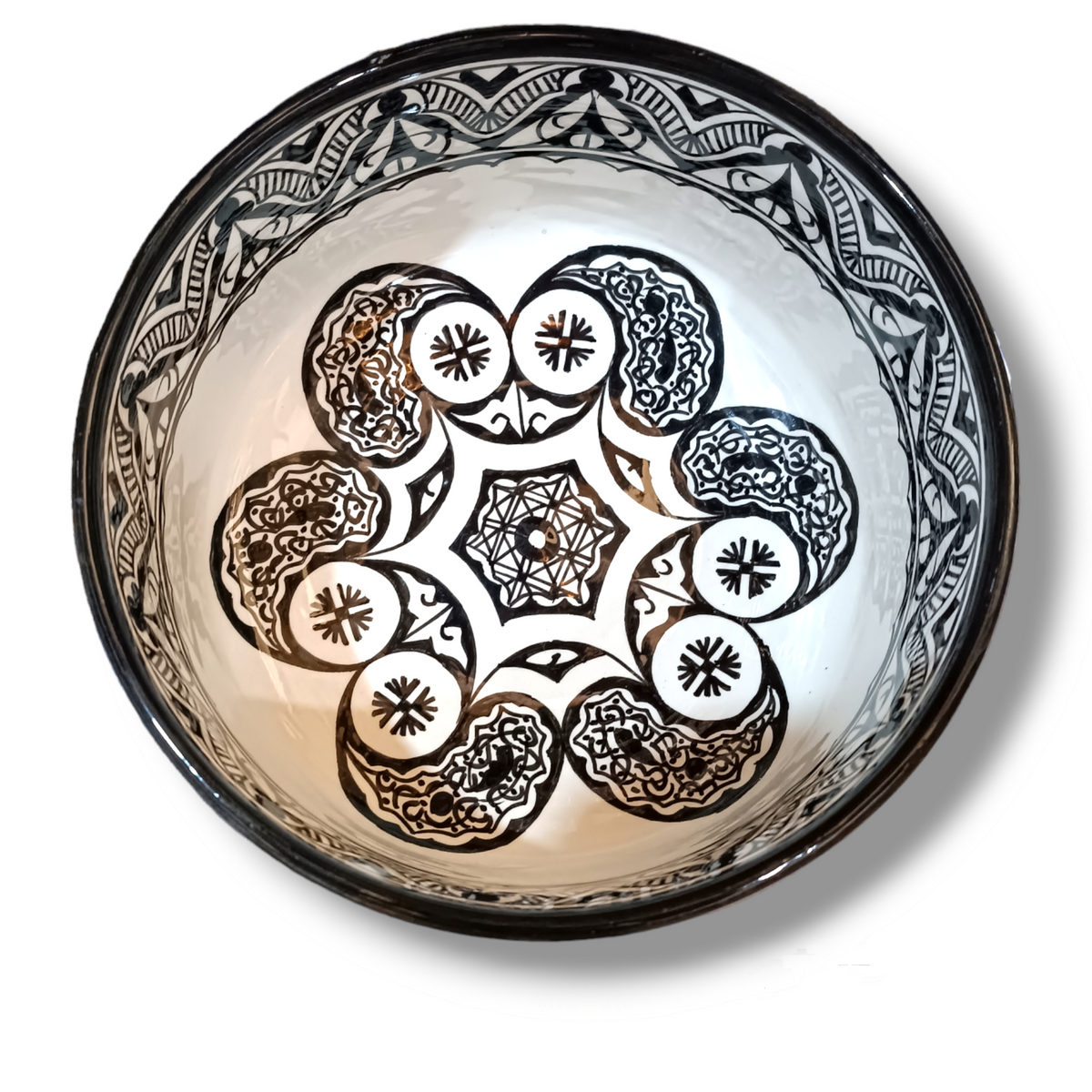 Handmade Moroccan Ceramic Decorative bowl – black & White (Copie) (Copie) (Copie)