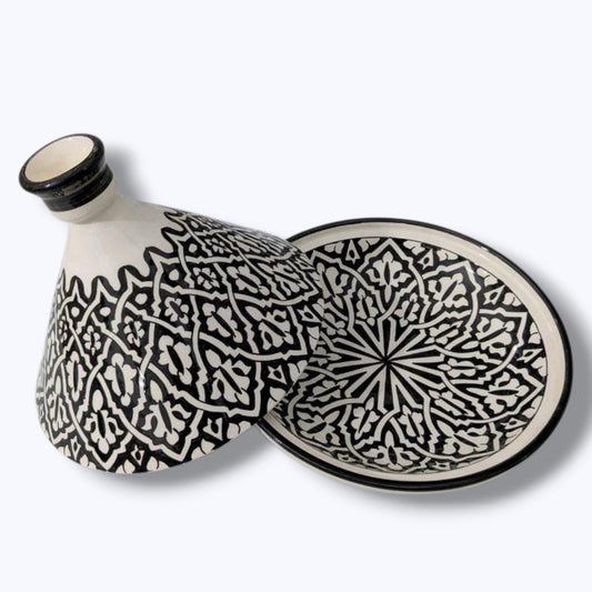 Handmade Moroccan Ceramic Serving Tagine – Decorative Food Presentation Dish