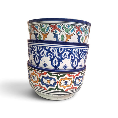 Handmade Moroccan Ceramic Bowls – Hand-Painted Moroccan Pottery