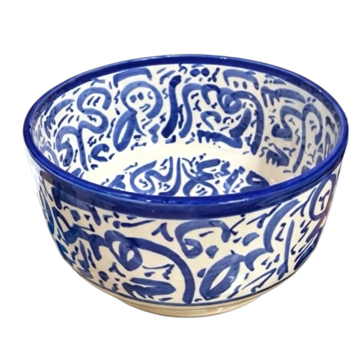 Handcrafted Moroccan Arabic Calligraphy  Bowls – Decorative & Functional Ceramic Serving Bowl