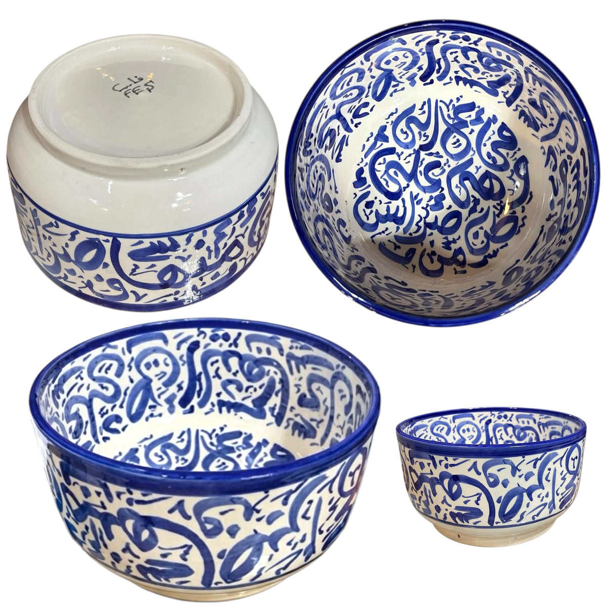 Handcrafted Moroccan Arabic Calligraphy  Bowls – Decorative & Functional Ceramic Serving Bowl