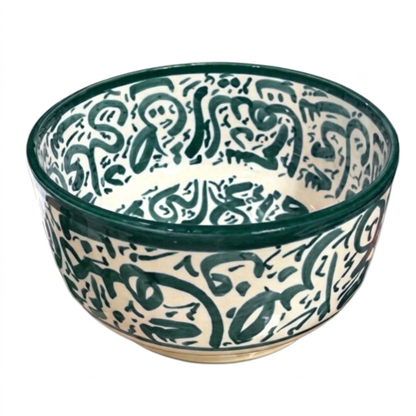 Handcrafted Moroccan Arabic Calligraphy  Bowls – Decorative & Functional Ceramic Serving Bowl