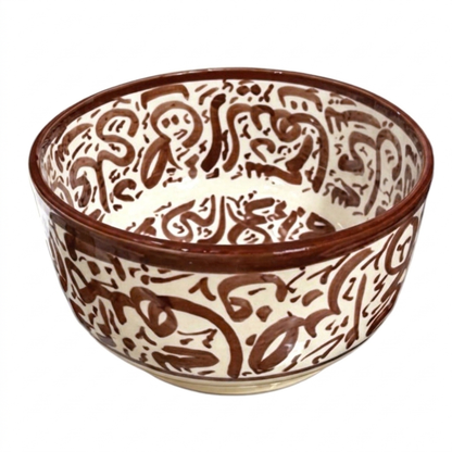 Handcrafted Moroccan Arabic Calligraphy  Bowls – Decorative & Functional Ceramic Serving Bowl