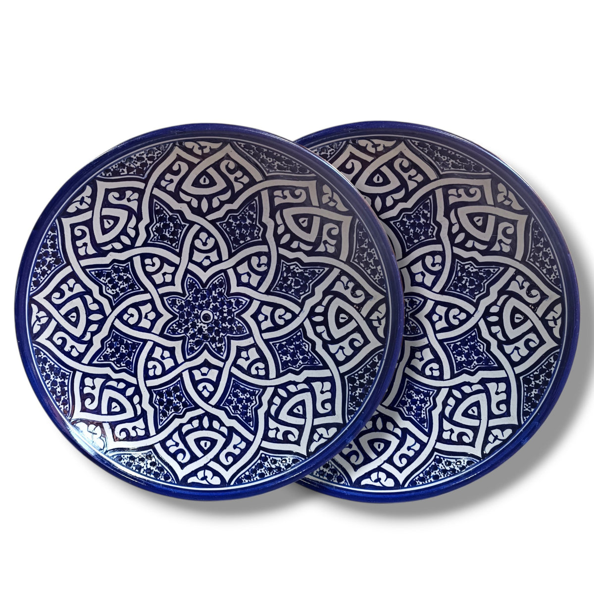 Handmade Moroccan Ceramic Plate – Hand-Painted Fez Pottery Serving