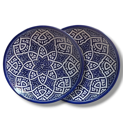 Handmade Moroccan Ceramic Plate – Hand-Painted Fez Pottery Serving