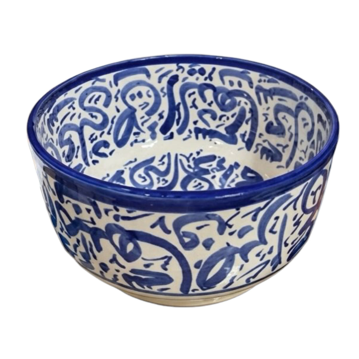 Handcrafted Moroccan Arabic Calligraphy  Bowls – Decorative & Functional Ceramic Serving Bowl