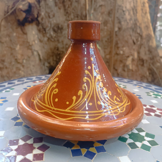 Handmade Moroccan Ceramic Tagine – Traditional Glazed Cooking Pot with Hand-Painted Design