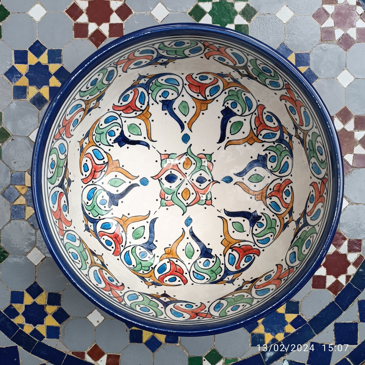 Handmade Moroccan Ceramic Bowls – Hand-Painted Moroccan Pottery