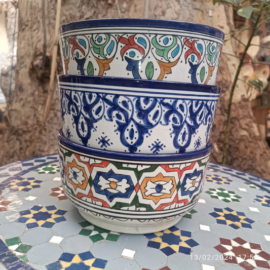 Handmade Moroccan Ceramic Bowls – Hand-Painted Moroccan Pottery