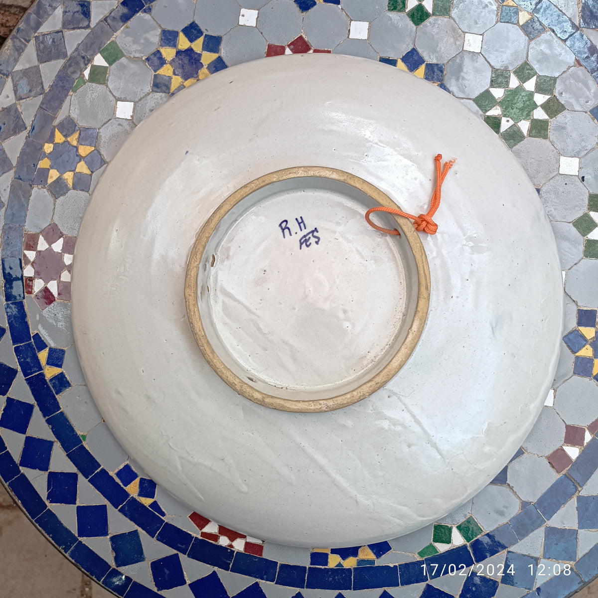 Handmade Moroccan Ceramic Plate – Hand-Painted Fez Pottery Serving