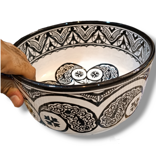 Handmade Moroccan Ceramic Decorative bowl – black & White (Copie) (Copie) (Copie)