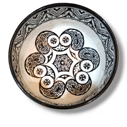 Handmade Moroccan Ceramic Decorative bowl – black & White (Copie) (Copie) (Copie)