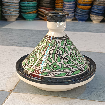 Authentic Ceramic Cooking Tagine Handmade Moroccan Tagine Pot with Hand-Painted Floral Design