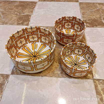 Handmade Moroccan fez pottery Bowls – Hand-Painted Moroccan ceramic