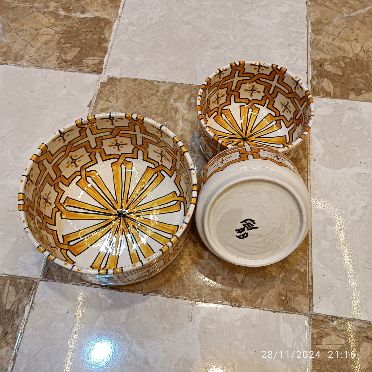 Handmade Moroccan fez pottery Bowls – Hand-Painted Moroccan ceramic