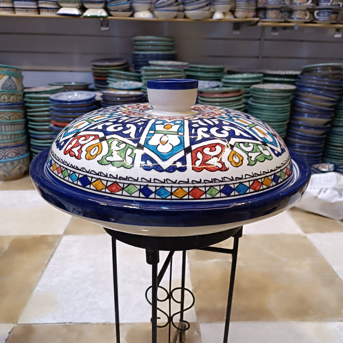 Hand-Painted Moroccan Tagine – fez pottery Ceramic Cooking Pot