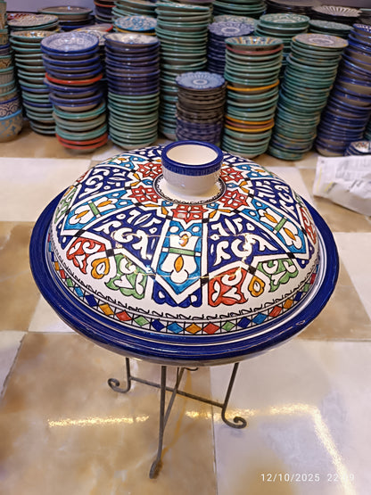 Hand-Painted Moroccan Tagine – fez pottery Ceramic Cooking Pot