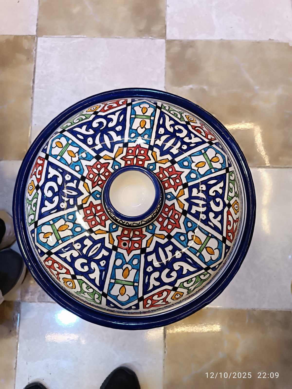 Hand-Painted Moroccan Tagine – fez pottery Ceramic Cooking Pot