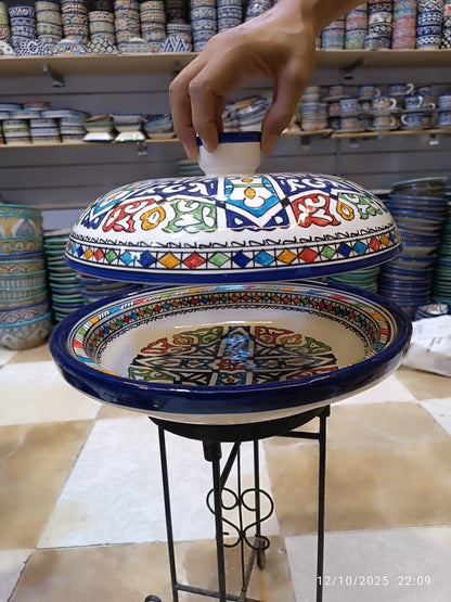 Hand-Painted Moroccan Tagine – fez pottery Ceramic Cooking Pot