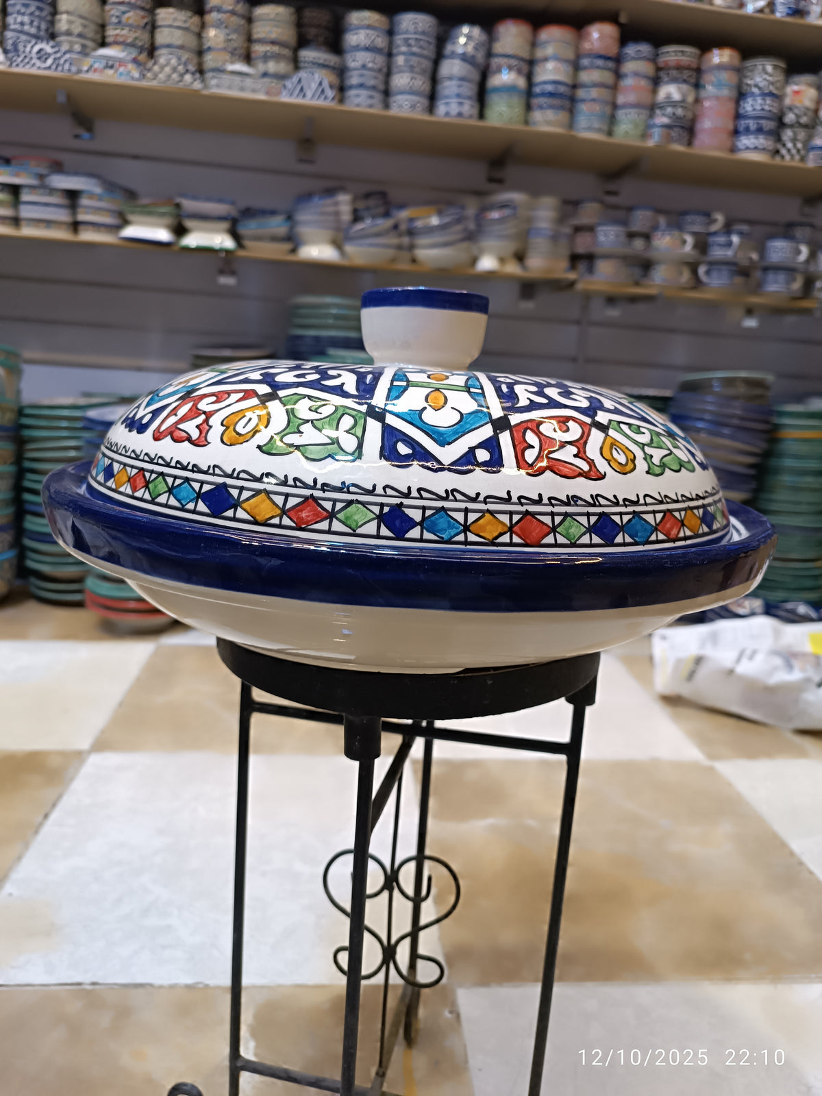 Hand-Painted Moroccan Tagine – fez pottery Ceramic Cooking Pot