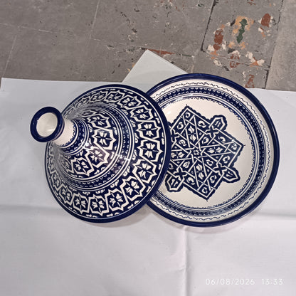 Moroccan fez pottery serving Tagine