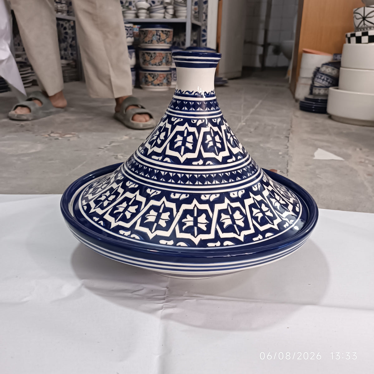 Moroccan fez pottery serving Tagine