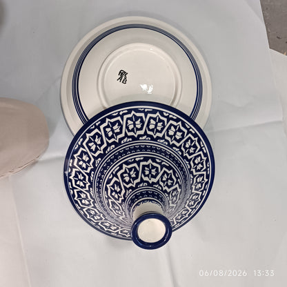 Moroccan fez pottery serving Tagine