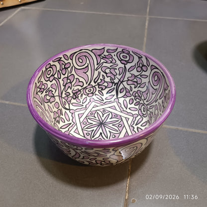 Handmade Moroccan Fez Pottery Bowls – Hand Painted Ceramic Serving Bowls