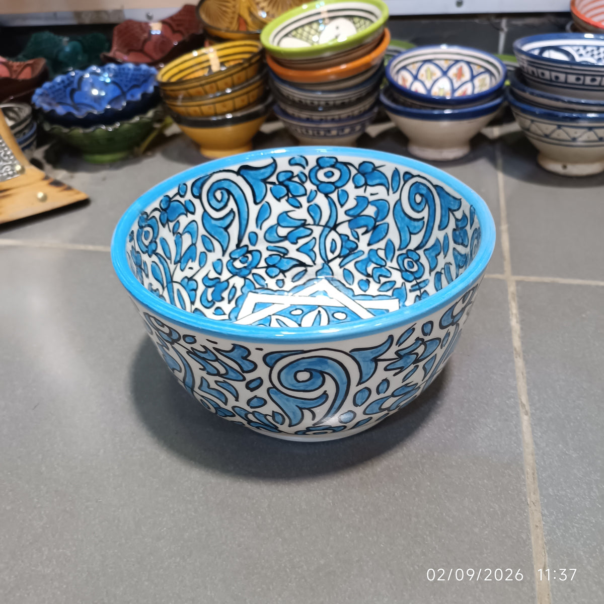 Handmade Moroccan Fez Pottery Bowls – Hand Painted Ceramic Serving Bowls