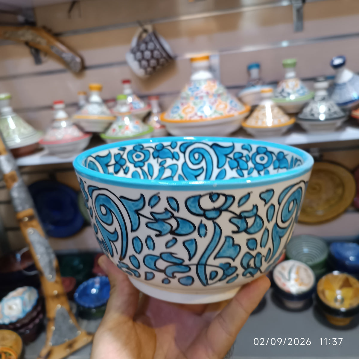 Handmade Moroccan Fez Pottery Bowls – Hand Painted Ceramic Serving Bowls