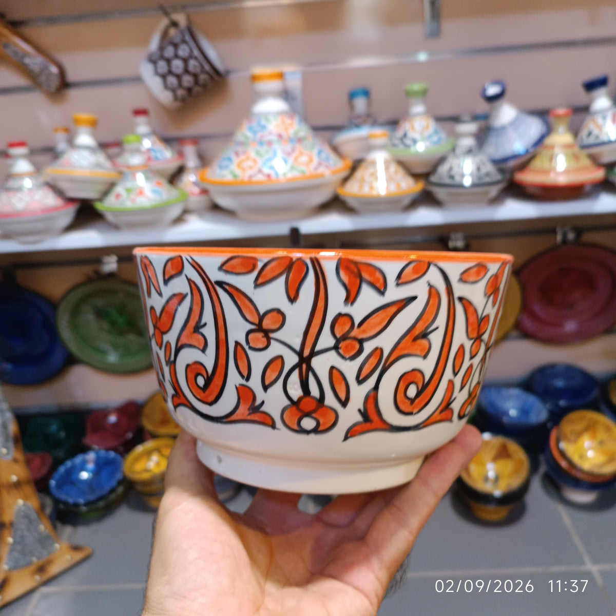 Handmade Moroccan Fez Pottery Bowls – Hand Painted Ceramic Serving Bowls