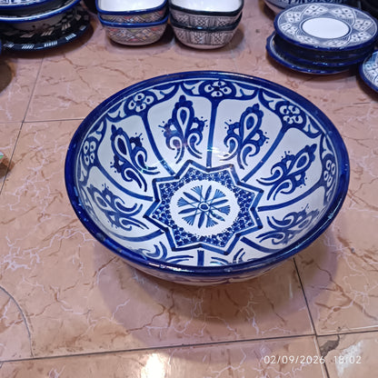 Moroccan salad bowl handmade and hand painted original from fez Morocco