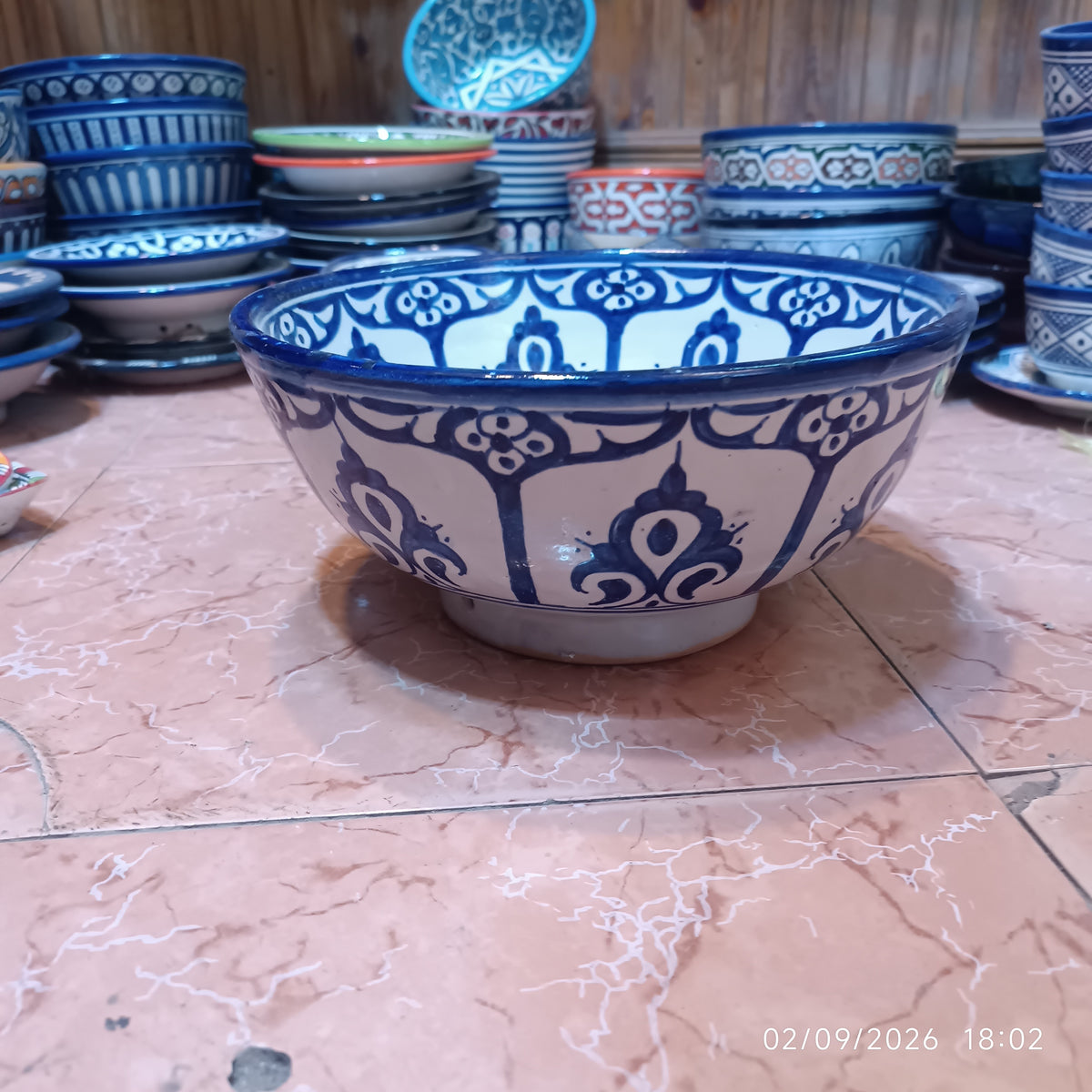 Moroccan salad bowl handmade and hand painted original from fez Morocco