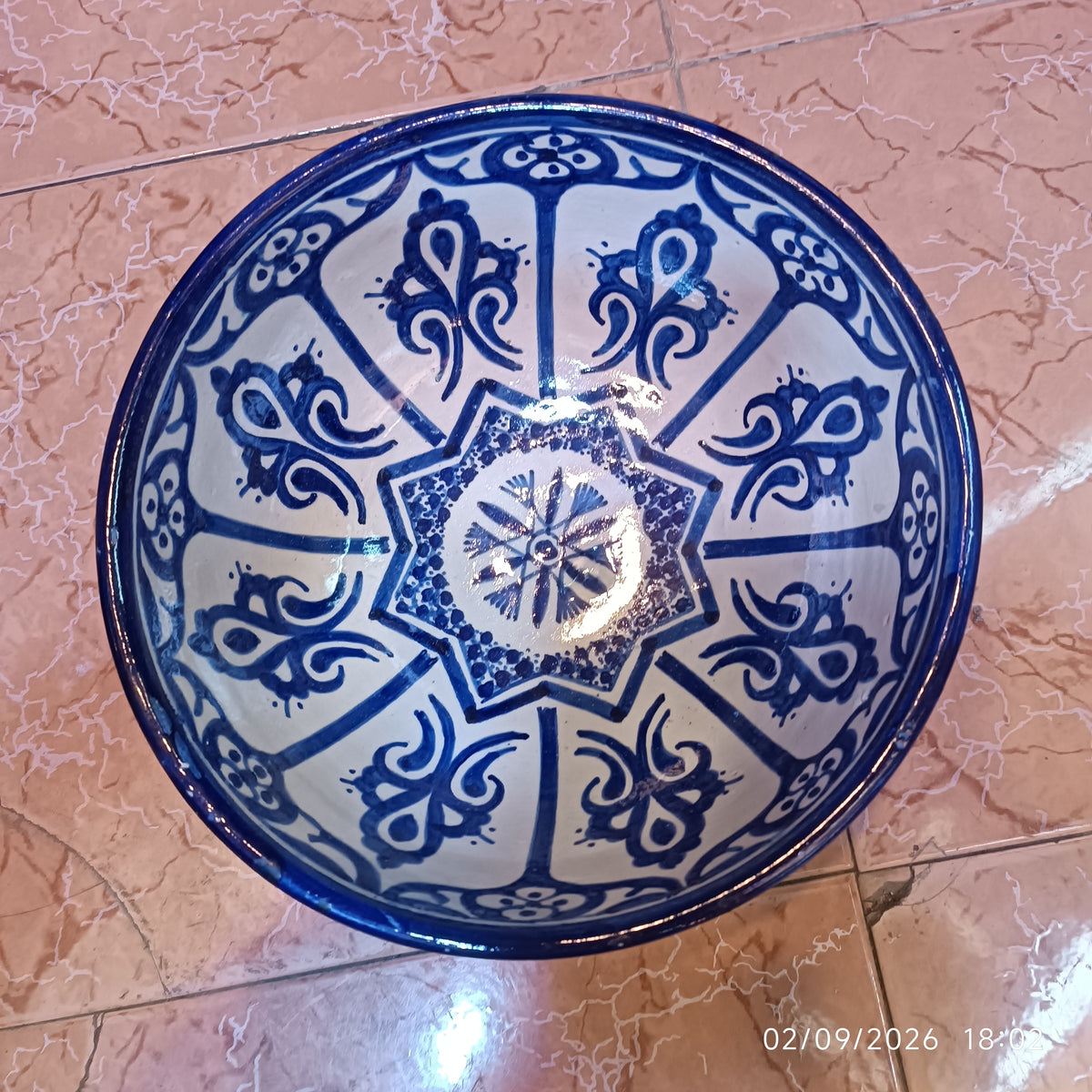 Moroccan salad bowl handmade and hand painted original from fez Morocco