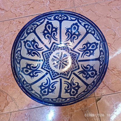 Moroccan salad bowl handmade and hand painted original from fez Morocco