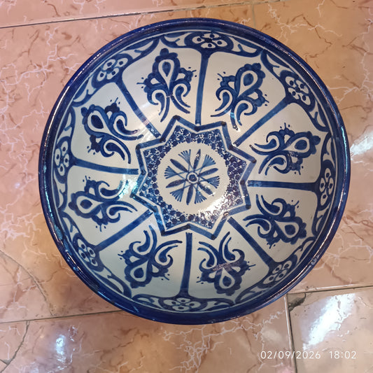 Moroccan salad bowl handmade and hand painted original from fez Morocco