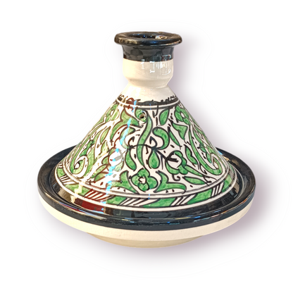 Authentic Ceramic Cooking Tagine Handmade Moroccan Tagine Pot with Hand-Painted Floral Design