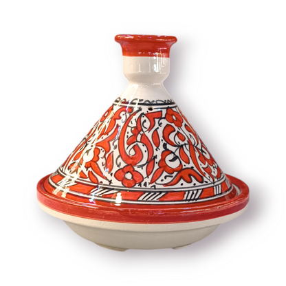 Authentic Ceramic Cooking Tagine Handmade Moroccan Tagine Pot with Hand-Painted Floral Design