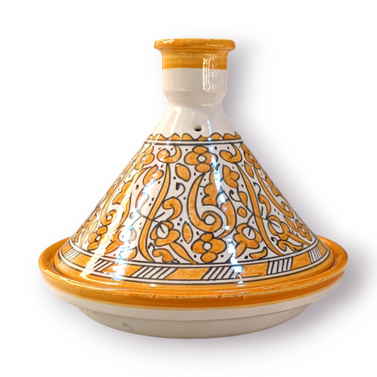 Authentic Ceramic Cooking Tagine Handmade Moroccan Tagine Pot with Hand-Painted Floral Design