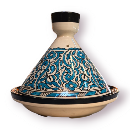 Authentic Ceramic Cooking Tagine Handmade Moroccan Tagine Pot with Hand-Painted Floral Design