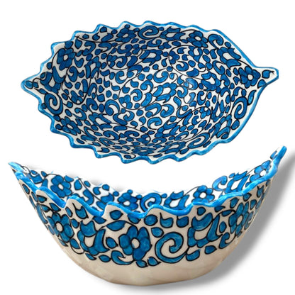Moroccan fes Ceramic Serving Bowl floral painting