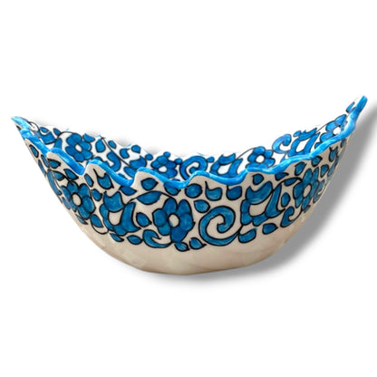 Moroccan fes Ceramic Serving Bowl floral painting