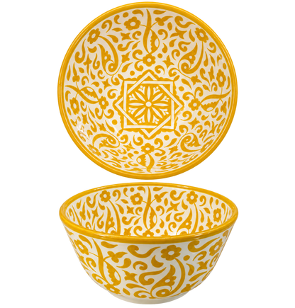 Handmade Moroccan Ceramic Bowl – Traditional Fez Pottery,  Floral Design