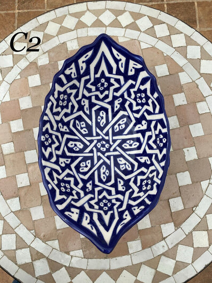 Hand-Painted Moroccan Ceramic Floral Serving Bowl – Blue & White Decorative Dish (Copie)